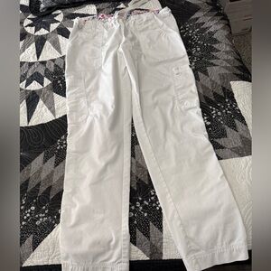 Koi White Cargo Scrub Pants Lindsay style